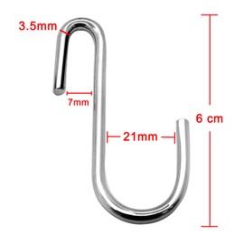 Swatowot heavy duty S-hooks, S shaped hanging hooks, large hangers for kitchen, bathroom, bedroom and office
