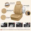 CAR PASS Piping Luxury Leather Seat Covers Full Set,5 Seats