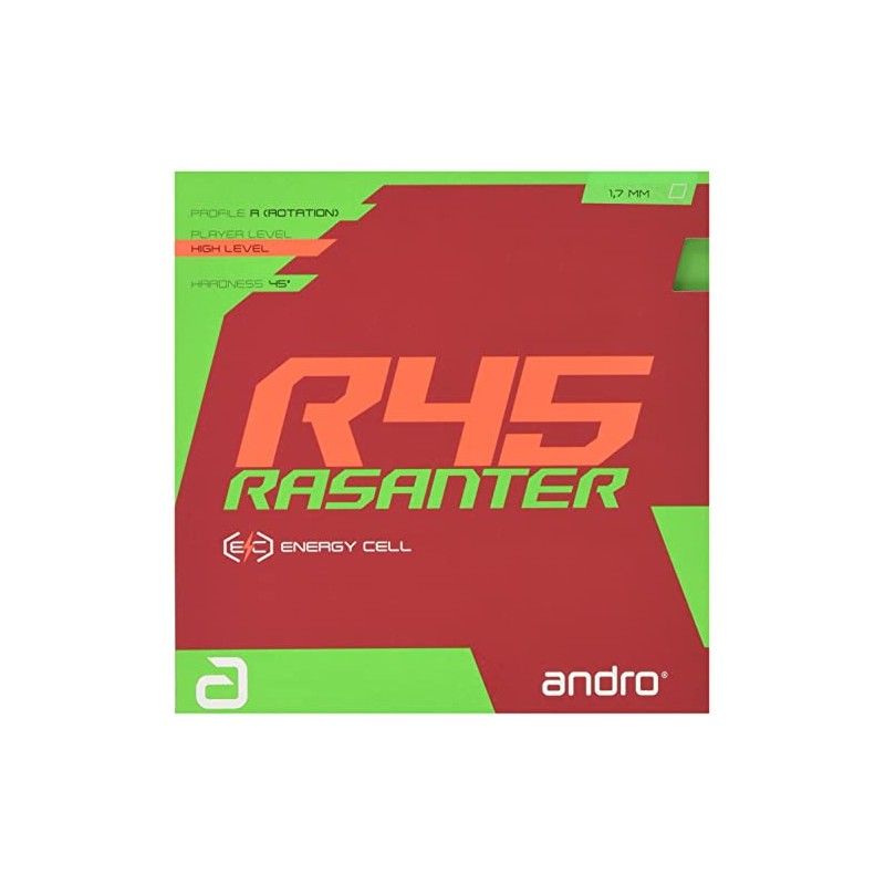 andro 110021093 Table Tennis Rubber Razantar R45 Soft Back UM
