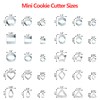 30Pcs Mini Cookie Cutter with Box,Heart Star Flower,Geometric Set for