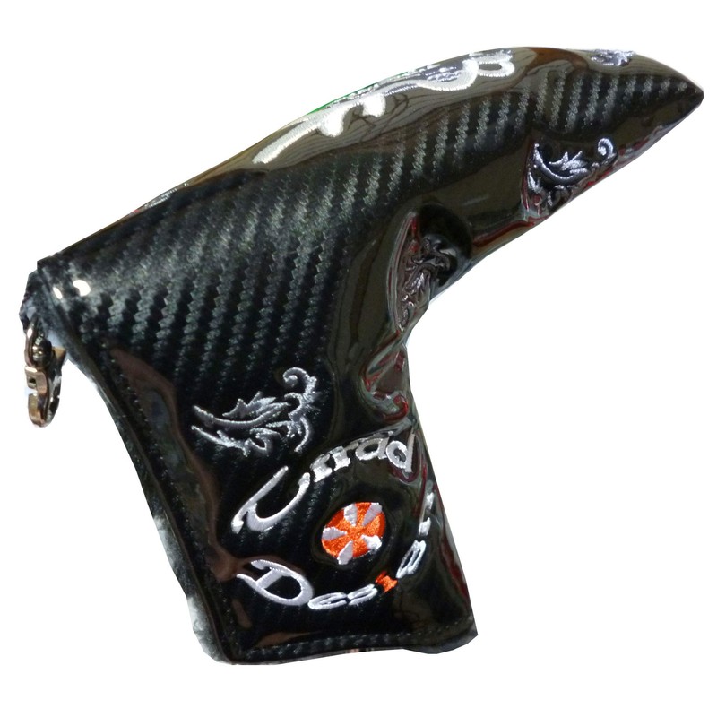 Dragon Dragon Pin Magnetic Golf Putter Cover (Black, Blade Type)