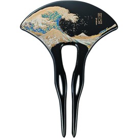 Lacquered Japan Kanzashi Hair Stick – Wave Design | Traditional Japanese Hair Accessory | Made in Japan