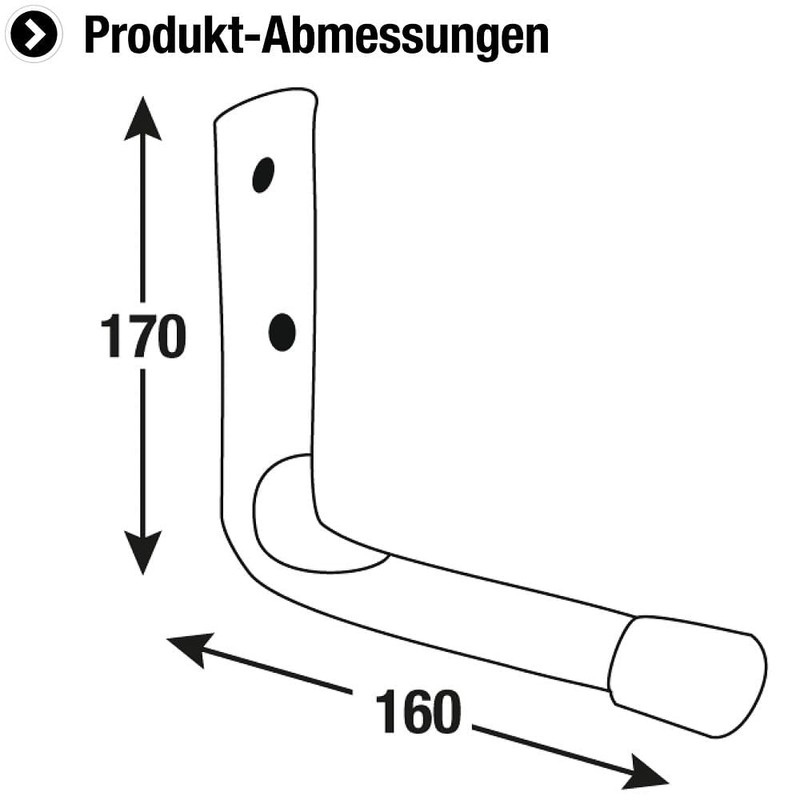 CONNEX DY222017 170 x 150mm 20Kg Zinc Plated Rims Hook