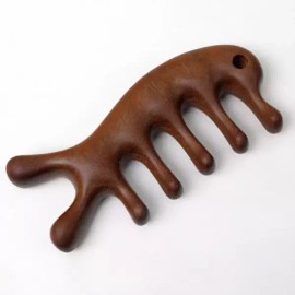 괄사마사지 원목 두피괄사 괄사 마사지 승모근 바디 마사지기 Wooden Scalp Massager for Hair Loss and Body Massage
