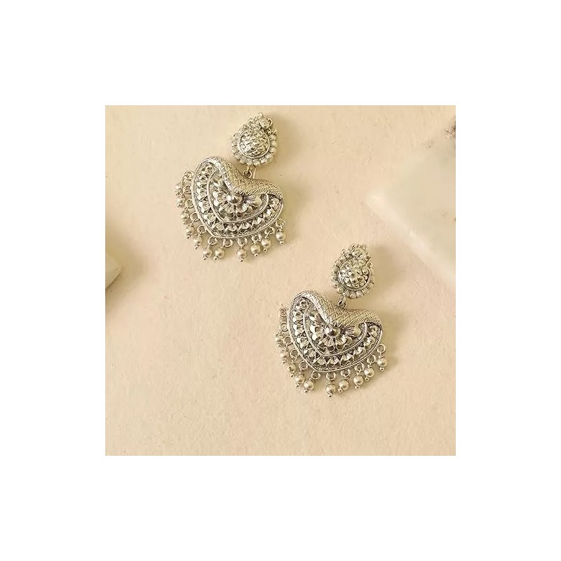 Tarinika Par Aretes Tradicionales De La India Diseño Pavo Real