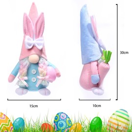 JMOCD Easter Gnomes Decorations, Spring Gnomes Plush Decorations, Easter Bunny Gnomes, Spring Home Decor Gifts Toys for Kids, Bunny Gnome Tier Tray Decor,Spring Home Décor.