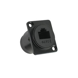 Toronce CAT6 D series Panel-Mount Connector | D-CAT6 EtherCon Pass-Through Connector