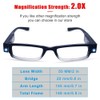 DuanMei 3 Pack Reading Glasses with Lights and Magnifier Reading