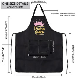BNQL Drama Queen Apron Theatre Gifts Drama Queen Gift for Drama Teacher Theatre Kitchen Apron Actress Gift for Musical Lover (Drama Queen Apron)