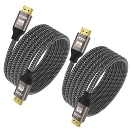 Yinker Cable HDMI 8K - Paquete de 2 m, 8K@60Hz 4K@120Hz HDMI 2.1 cable trenzado, soporta 48Gbps, HDCP 2.2, HDR 10 para monitor de computadora portátil