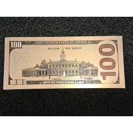 24K GOLD Plated Foil $100 Dollar Bill Collectible Novelty Collection Note Gift