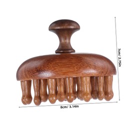 IWOWHERO Natural Wood Scalp Massager Head Massage Comb Wooden Brush Scalp Care Tool Brush