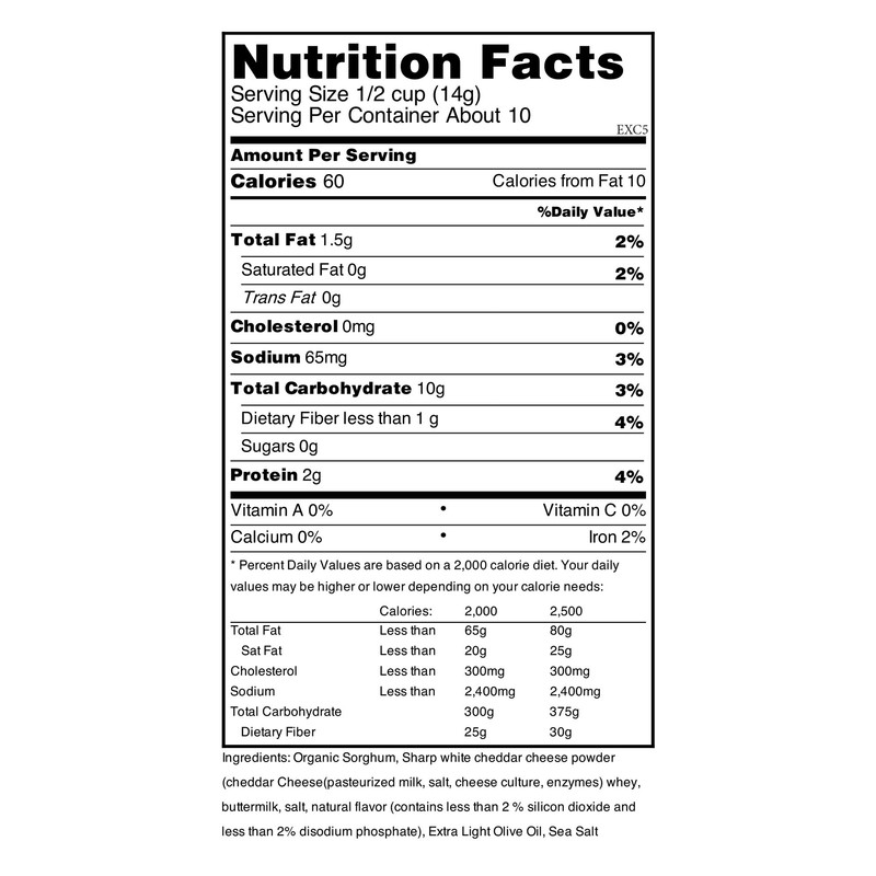 Nature Nates, Sorghum Popped Extreemly Cheezy, 5 Ounce