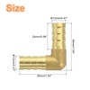 sourcing map 2 Pcs Brass Hose Barb Fitting L Right