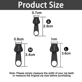 Glvomazty Zip Replacement, Zip Repair Removable Zip Repair Kit for Jackets, Backpacks, Suitcases, Pack of 12