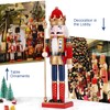 COMBIUBIU 30CM Wooden Nutcracker Christmas Decorations,Wooden Nutcracker Figures,Festive Collectible Nutcracker