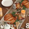 Artoid Mode Polka Dot Pumpkins Vine Fall Table Runner, Seasonal
