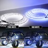 Beatto 14 inch Bright White Double Row Wheel Lights, Pure