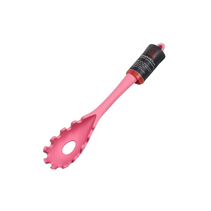 Chef Craft Premium Silicone Spaghetti/Pasta Fork, 11.5 inch, Pink