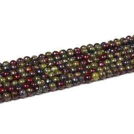 Natural Stone Beads 4mm Dragon Blood Small Size Round Gemstone Smooth Energy Healing Beads DIY for Jewelry Making 15"