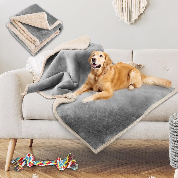 Waterproof Dog Blanket, 700x100cm Washable Fleece Pet Blanket Anti-slip Warm
