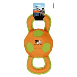 LL for Paws Ballistic Handle Ball Durable Dog Toy with Squeaker, Dog Toy for Aggressive Chewers