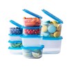 Premium Attached Food Storage Containers, Permanently Attached Plastic Lid, Never