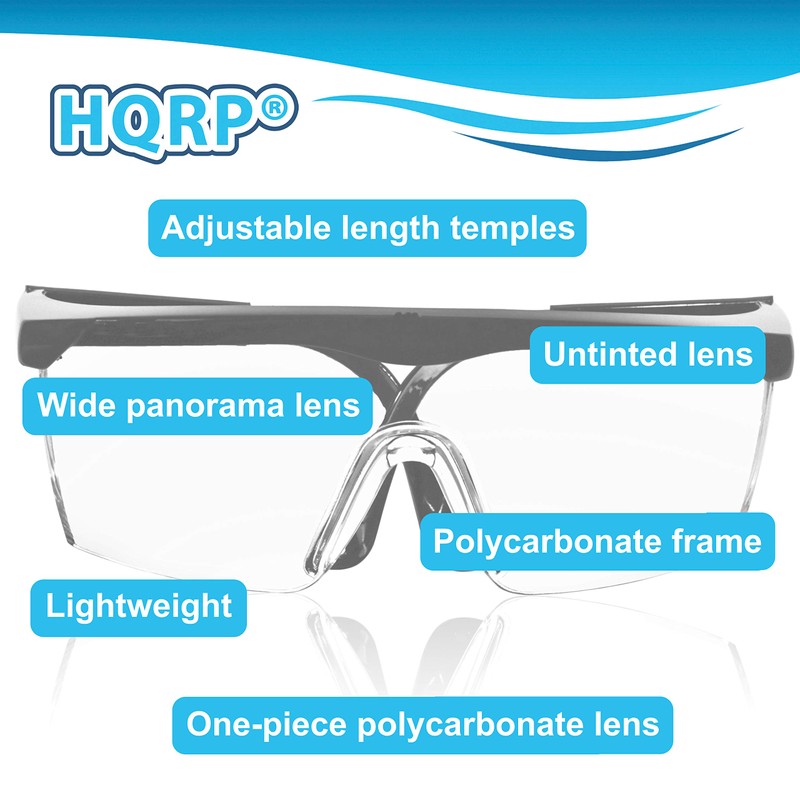 HQRP 2 pair UV Protective Safety Glasses for Yard work,