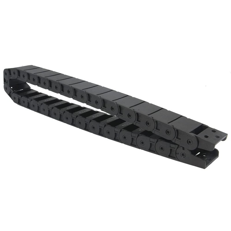 Zeberoxyz 18x37mm Drag Chain Length 1Meter Inside Open Type Black
