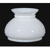 B&P Lamp® 7" Fitter Cased White Hobnail Shade With Plain