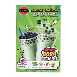 JFC International (Canada) Inc. J-Basket Instant Boba Kit, Matcha Flavor, 285g/10 oz. Box {Imported from Canada}
