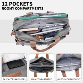 CEATHYRA 3 in 1 Computer Bag for Men, 17.3 Inch Laptop Backpack, Work Bag for Men, Laptop Bag (Grey)