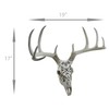 Zeckos Decorative Filigree Design Hanging Deer Skull Statue 17 Inch