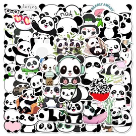 Panda Stickers 50 Pack Laptop Stickers,Panda Vinyl Waterproof Stickers for Water Bottles Skateboard Scrapbook Bike Computer,Phone,-Graffiti Stickers Pack for Teens Girls Kids Adults