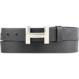 BELTINGER Hanna Women's Belt Made of Full Cowhide Leather, 3 cm, Slim Leather Belt for Women, 30 mm, Shiny Silver, black, silver