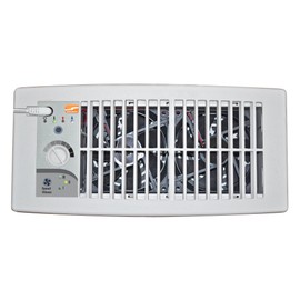 Suncourt Flush Fit HC500-W Vent Cover with Fan Booster with Adapter Plate, Energy Efficient AC Register Booster, Improved Air Flow for Better Indoor Heating and Cooling, White