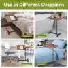 COBATANG COBATANG Adjustable Overbed Table, Split Top Tilting Overbed Bedside