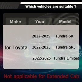 STSEV01 Spoiler Cab Roof Wing for Toyota Tundra 2022-2026 Accessories