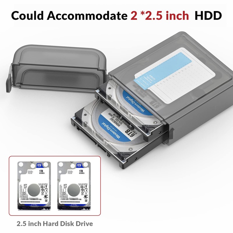 Hard Drive Storage Case, 2 Pack 3.5 Inch Hard Drive