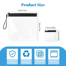 Pack of 6 Transparent Toiletry Bags, Zip Bags, Aeroplane, 1 Litre Bag, Aeroplane Hand Luggage, Travel Bag, Liquids Bag, Hand Luggage, Cosmetic Bag, Transparent for Men and Women, transparent, simple