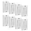 Bates- Magnetic Light Switch Guard, 8 Pack, Clear, Child Proof