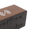 Wooden LED Clock Home Bedroom Brown Digital Alarm Clock with