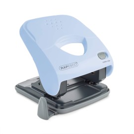 Rapesco 1528 X5-40ps 2-Hole Punch, 40 Sheets Punching Capacity, Light Blue