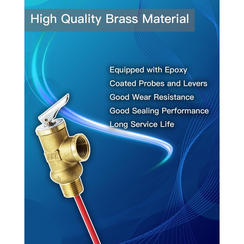 91604 RV Water Heater Temperature & Pressure Relief Valve, 1/2"