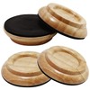 4pcs Hardwood Upright Piano Caster Cups Set of Oak Furniture
