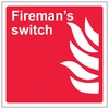 V Safety Firemans Switch - Square 200 x 200 mm