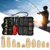 138 pcs Fishing Lure Baits Hook Copper Color Sinkers Weights