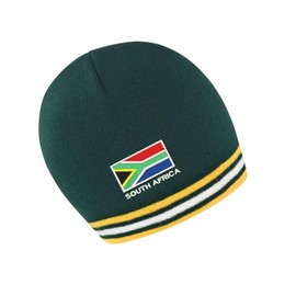 Ranks Mens/Womens South Africa Beanie HAT Green
