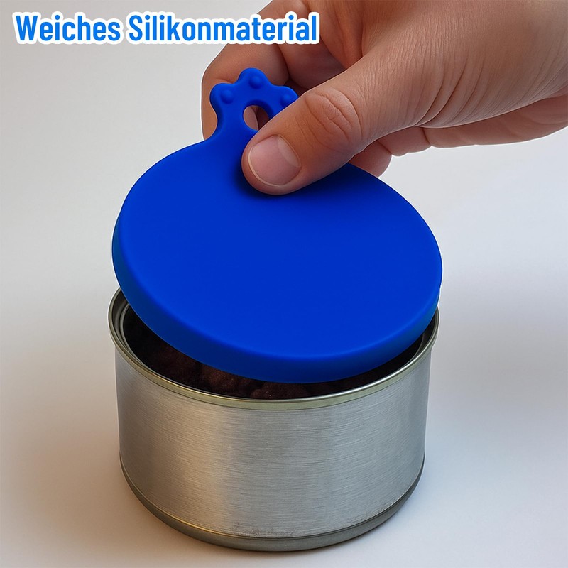 EMMALOUISESMITH 4 Stück(4 Farben) Bunt Tierfutter-Dosendeckel,Universal-Silikon-Dosendeckel, Silikon Deckel für Tierfutterdosen,