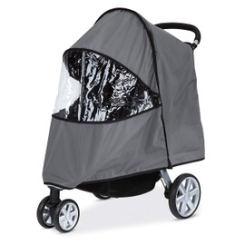 Britax Single B-Agile, B-Free, Pathway Strollers Wind and Rain Cover | Easy Install + Air Ventilation + Storage Pouch Included